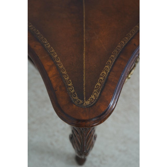 Animal Skin Theodore Alexander Althorp Collection Leather Top Partners Desk For Sale - Image 7 of 17