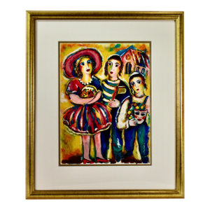 Zamy Steynovitz Three Children C. 1995 Reproduction Print