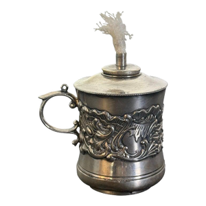 Victorian Silver Plated Oil Lamp by Derby Silver Company
