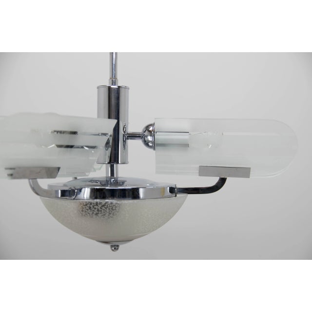 Art Deco Chandelier, Czechoslovakia, 1930s For Sale - Image 9 of 10