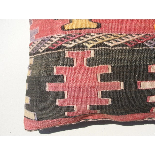 1970s Vintage Rug Fragment Pillow Cover For Sale - Image 5 of 9