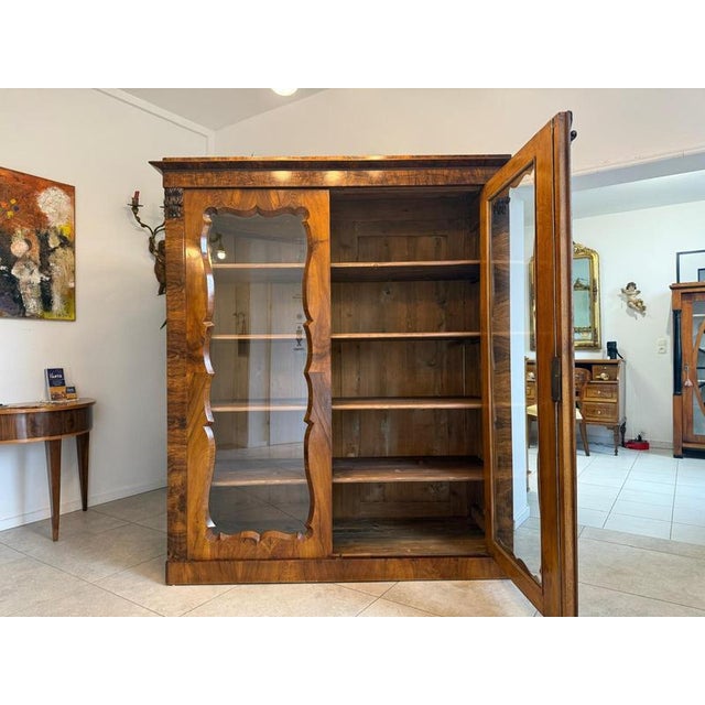 Biedermeier Walnut Display Cabinet For Sale - Image 6 of 18