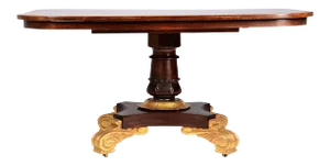 Early 19th Century Vintage Mahogany Gilt Pedestal Table