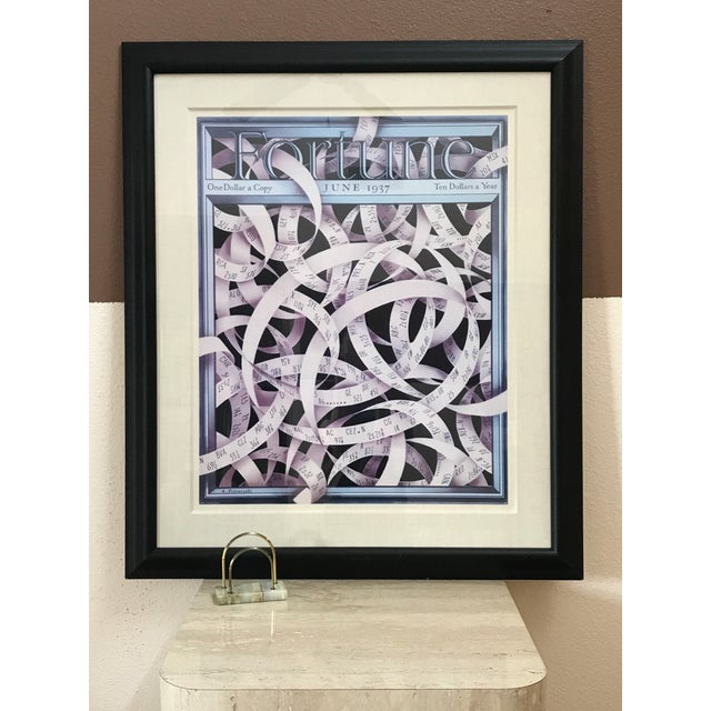 Art Deco Huge Vintage Fortune Magazine Lithograph Art - June 1937 ‘Ticker Tape’ by Antonio Petruccelli For Sale - Image 3 of 11