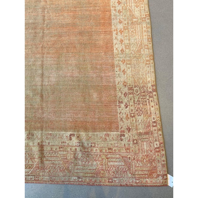 Late 19th Century Antique Handwoven Oushak Rug For Sale In Los Angeles - Image 6 of 7