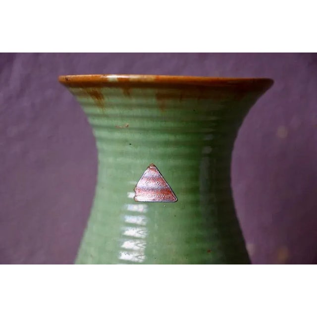 1960s Vintage Vase in Green Ceramic from Dümler & Breiden For Sale - Image 5 of 9