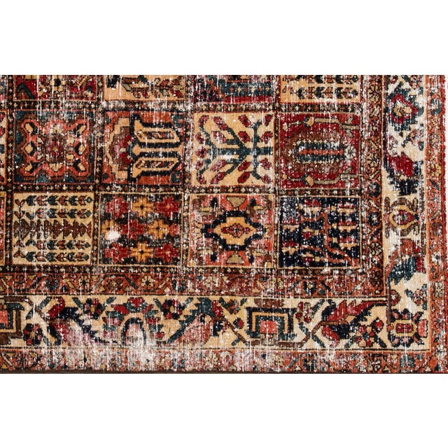1940s Vintage Persian Handmade Multi-Color Geometric Wool Rug For Sale - Image 5 of 6