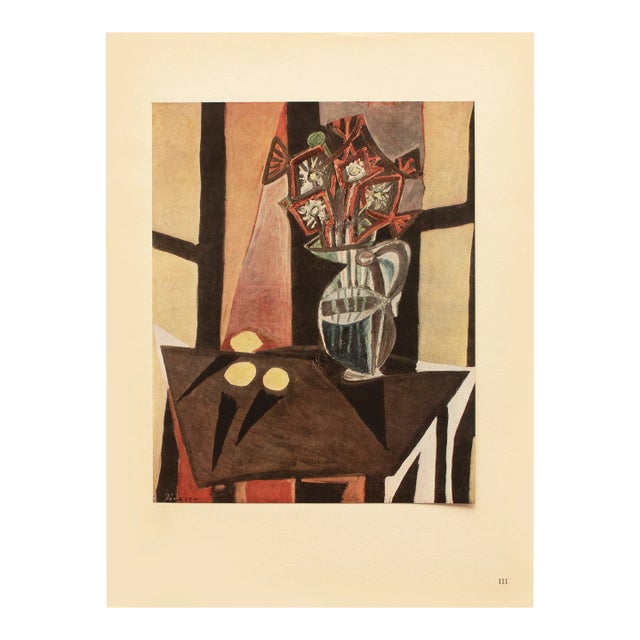 1946 After Pablo Picasso "Still Life", Second Edition Period Parisian Offset Lithograph For Sale