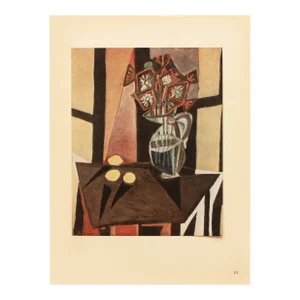 1946 After Pablo Picasso "Still Life", Second Edition Period Parisian Offset Lithograph