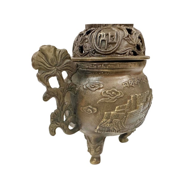 Mid 20th Century Tibetan Buddhist Tripod Incense Burner (Censer) For Sale - Image 9 of 18