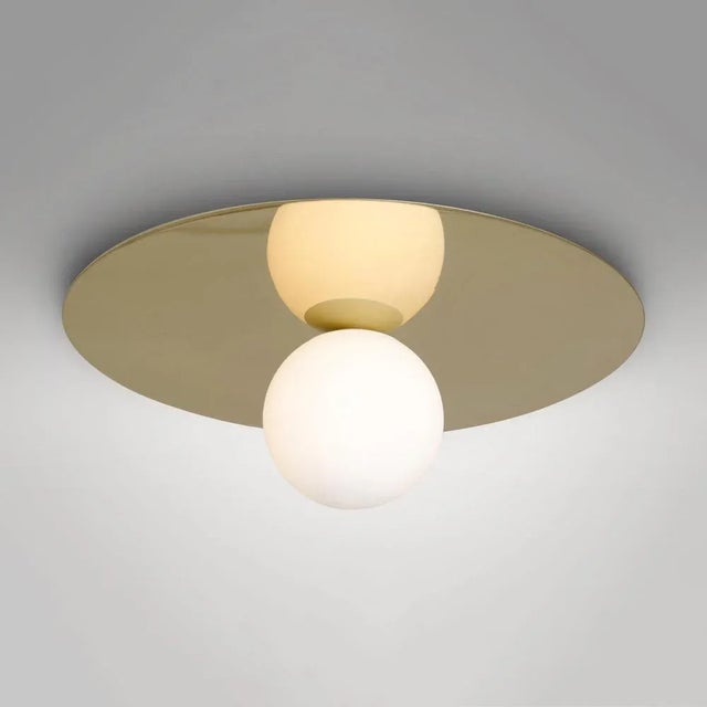 Large Plate and Sphere Ceiling Light by Atelier Areti For Sale - Image 4 of 8