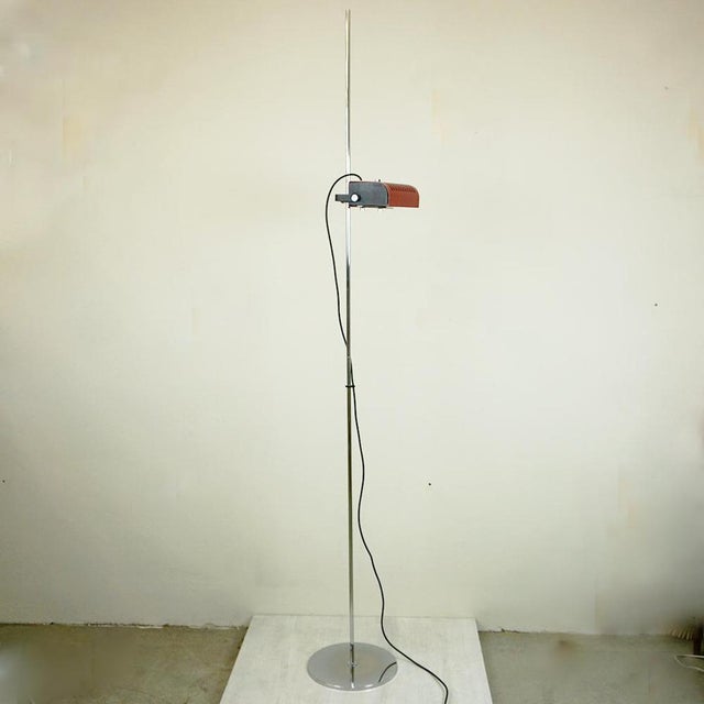 Vintage Italian Space Age Adjustable Spot Floor Lamp in Red, 1970s For Sale - Image 6 of 15