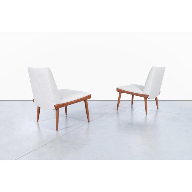 1960s Mid-Century Modern Walnut Slipper Lounge Chairs by Kroehler, 1960s For Sale - Image 5 of 12