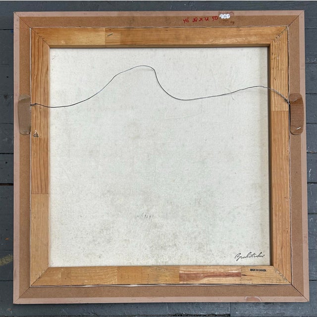 Canary Yellow Abstract Geometric Architectural Painting Glycee Vibrant Colors For Sale - Image 8 of 8