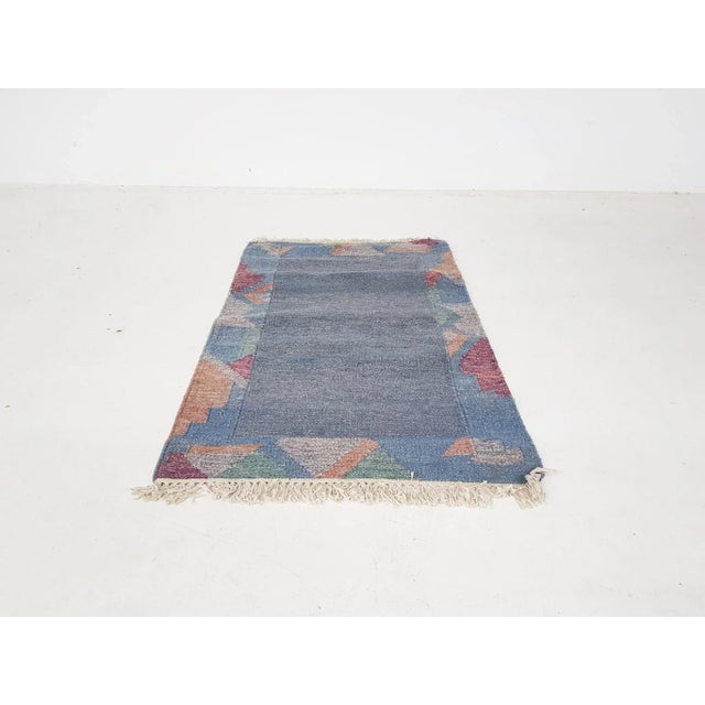 Vintage Wool Rug, India For Sale - Image 5 of 5