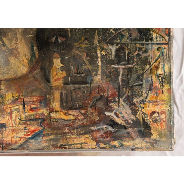 Pierre Henry, Faces, 1970s, Oil on Canvas For Sale - Image 14 of 17