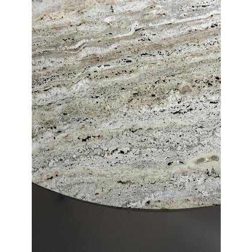 Travertine Coffee Table with Marble Top For Sale - Image 9 of 16