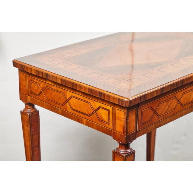 Brown Petite, 19th Century Veneered Desk For Sale - Image 8 of 8