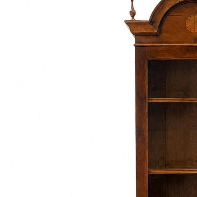 Furniture - Writing Desk. 20th-century Portuguese style; made of mahogany wood. Upper section with glass door and two...
