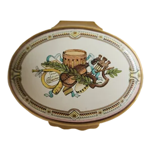 1984 Halcyon Days Enamel Collectible Box Celebrating Metropolitan Opera House