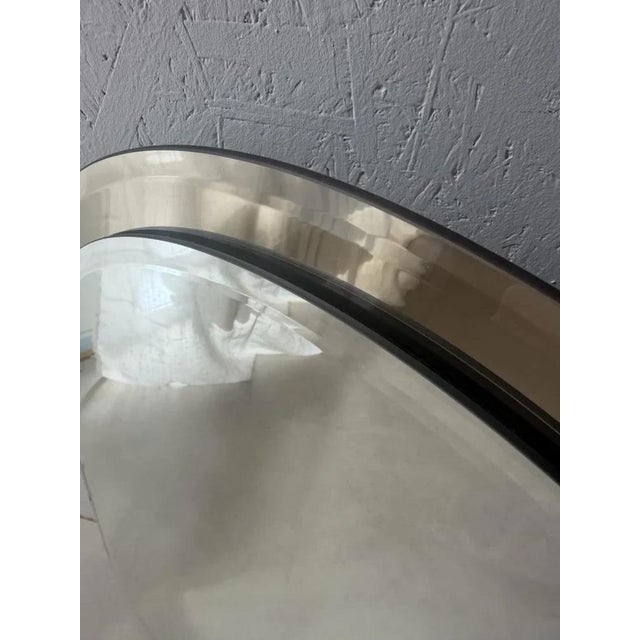 Smoked Glass Mirror in Faceted Glass, 1970s For Sale - Image 4 of 9