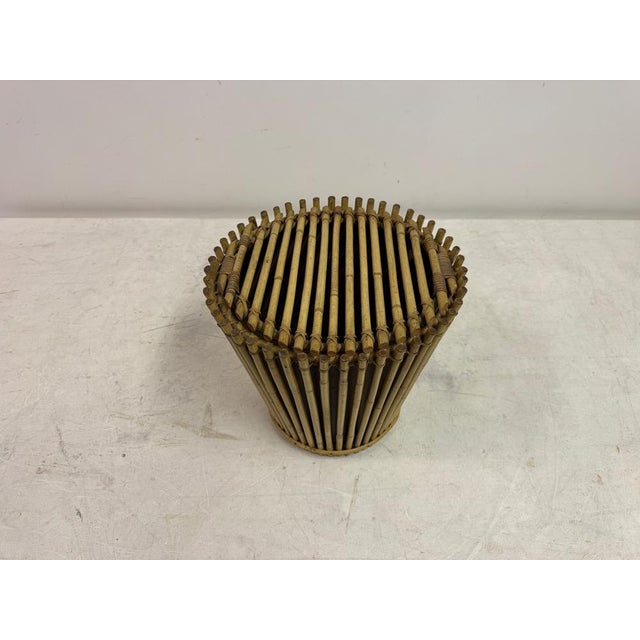 Italian Bamboo Waste Paper Bin, 1970s For Sale - Image 10 of 13
