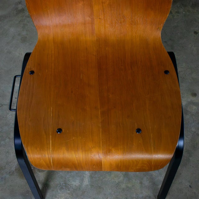 Late 20th to Early 21st Century Modern Walnut Molded Plywood Chairs Stackable Connectable Restored Selling Separately For Sale - Image 6 of 18