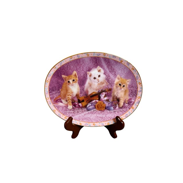 Kittens Danbury Mint Prima Ballerinas Complete Set of 8 Plates David Belda Vintage Kitsch For Sale In Dallas - Image 6 of 10