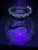 Moser Hand-Enameled Bohemian Uranium Art Glass Set: Coupe Stem & Rose Bowl Vase For Sale - Image 11 of 18