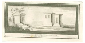 Fernando Strina, Roman Temple Fresco, Etching, 18th Century