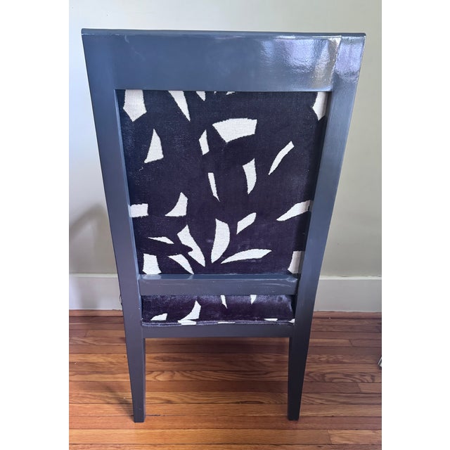 Pair of Mid 20th Century Lacquered Neoclassical Dolphin Armchairs ~ New Upholstery For Sale - Image 17 of 17