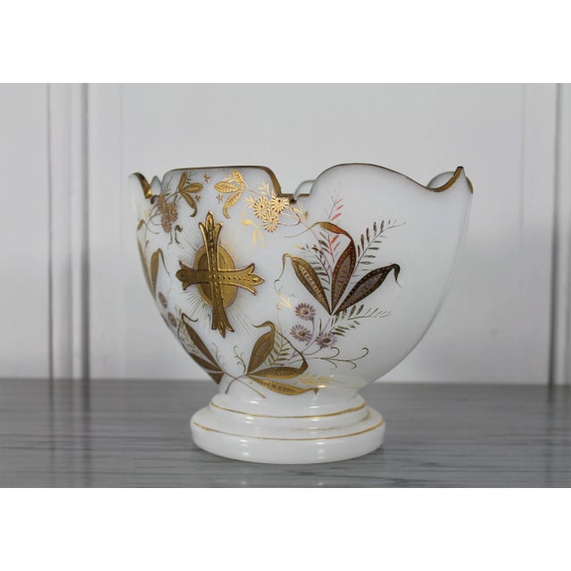 Wedding Cup in Opaline Glass with Fine Gold Gilding For Sale - Image 3 of 8