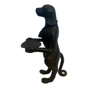 1930s Cast Iron Hound Dog Small Butler