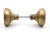 Traditional Pair of Vintage 2.187 In. Concentric Brass Passage Door Knobs For Sale - Image 3 of 5