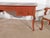 Antique Baker 1950s French Red Chinoiserie Leather Top Writing Desk & Arm Chairs For Sale In South Bend - Image 6 of 16