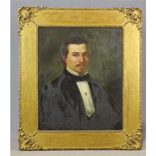 19thc Portrait of Ralph LeFevre | Gilded Frame | Signed by Artist | 1896 American History For Sale In Boston - Image 6 of 7