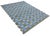 Handwoven Cotton Area Rug, Grey, Sky Blue, Green and Cream Geometric Dhurrie - 6'x9' For Sale - Image 9 of 13