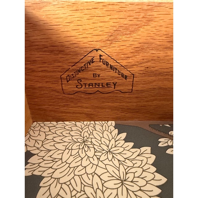 Brown 1950s Refinished Walnut Dresser by Stanley For Sale - Image 8 of 15