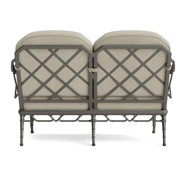 Brown Jordan Brown Jordan Calcutta Loveseat, Mica frame with Fusion Meadow fabric For Sale - Image 4 of 11