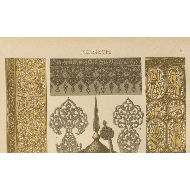 Metalwork Print with Armour and Islamic Ornamentation, 1887, Paper For Sale - Image 4 of 10