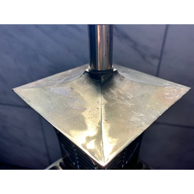 Late 20th Century Chinoiserie Brass Table Lamps - a Pair For Sale - Image 15 of 18