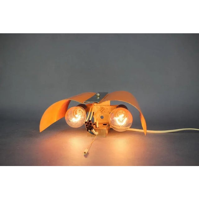 Orange Mid-Century Modern Wall Light, Czechoslovakia, 1970s For Sale - Image 8 of 11