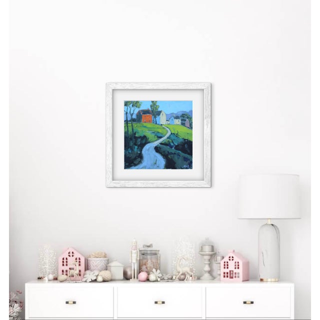 Green Contemporary Oil Painting Landscape For Sale - Image 8 of 18