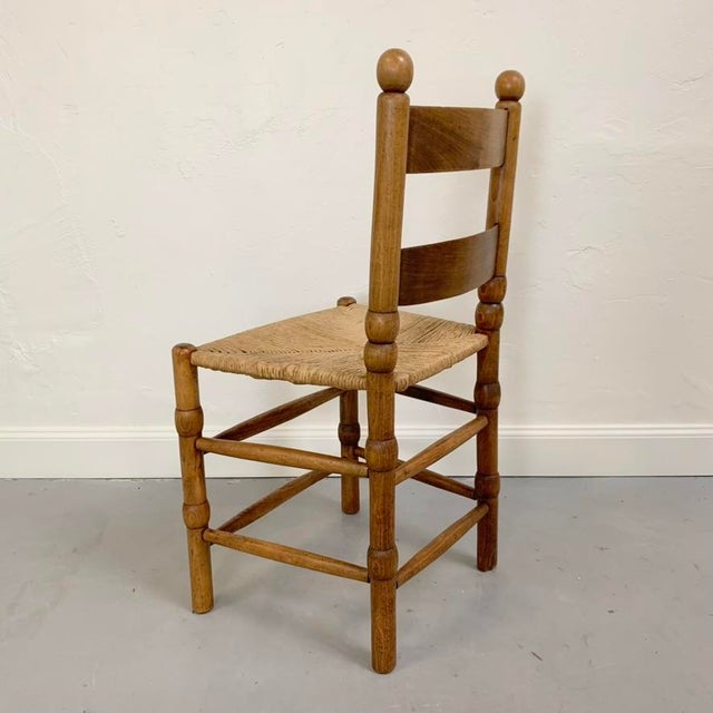 Vintage French Decorative Wood Chairs, 1940, Set of 2 For Sale - Image 14 of 16