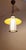 1950s Mid-Century Ceiling Lamp with Opaque White Glass Shade in a Brass Mount with Yellow Metal Panels, 1950s For Sale - Image 5 of 7