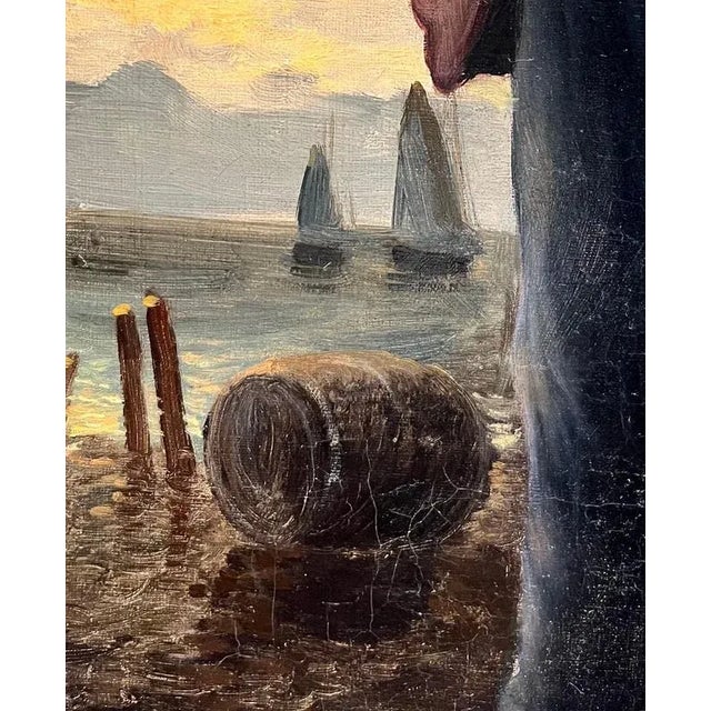 Konstantin Stoitzner, Fishermen, Oil on Canvas, Framed For Sale - Image 4 of 18