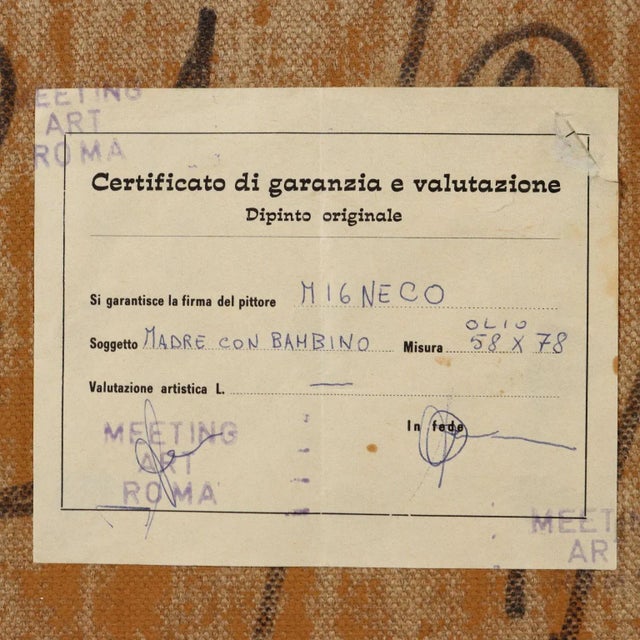 Joseph Migneco, Figurative Scene, Oil on Canvas For Sale - Image 12 of 13