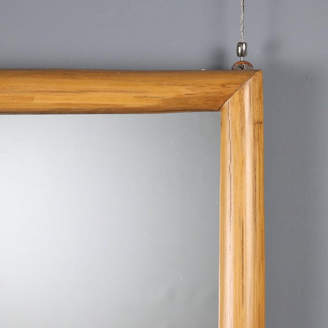 Mirror with Bamboo Frame, 1980s For Sale - Image 5 of 9