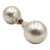 Pair of Modern Brushed Chrome Brass Ball Passage Door Knobs For Sale