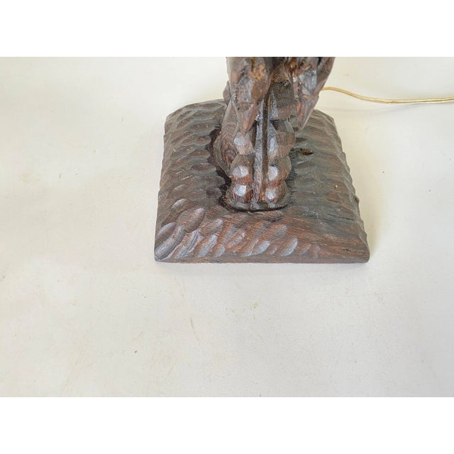 Sculptural Table Lamp Carved on Every Sides in Wood, France, 1950s For Sale - Image 9 of 13